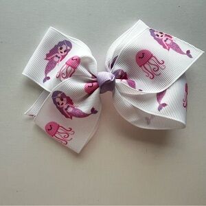 Hand Crafted Mermaid and Jellyfish Hair Bow Clip